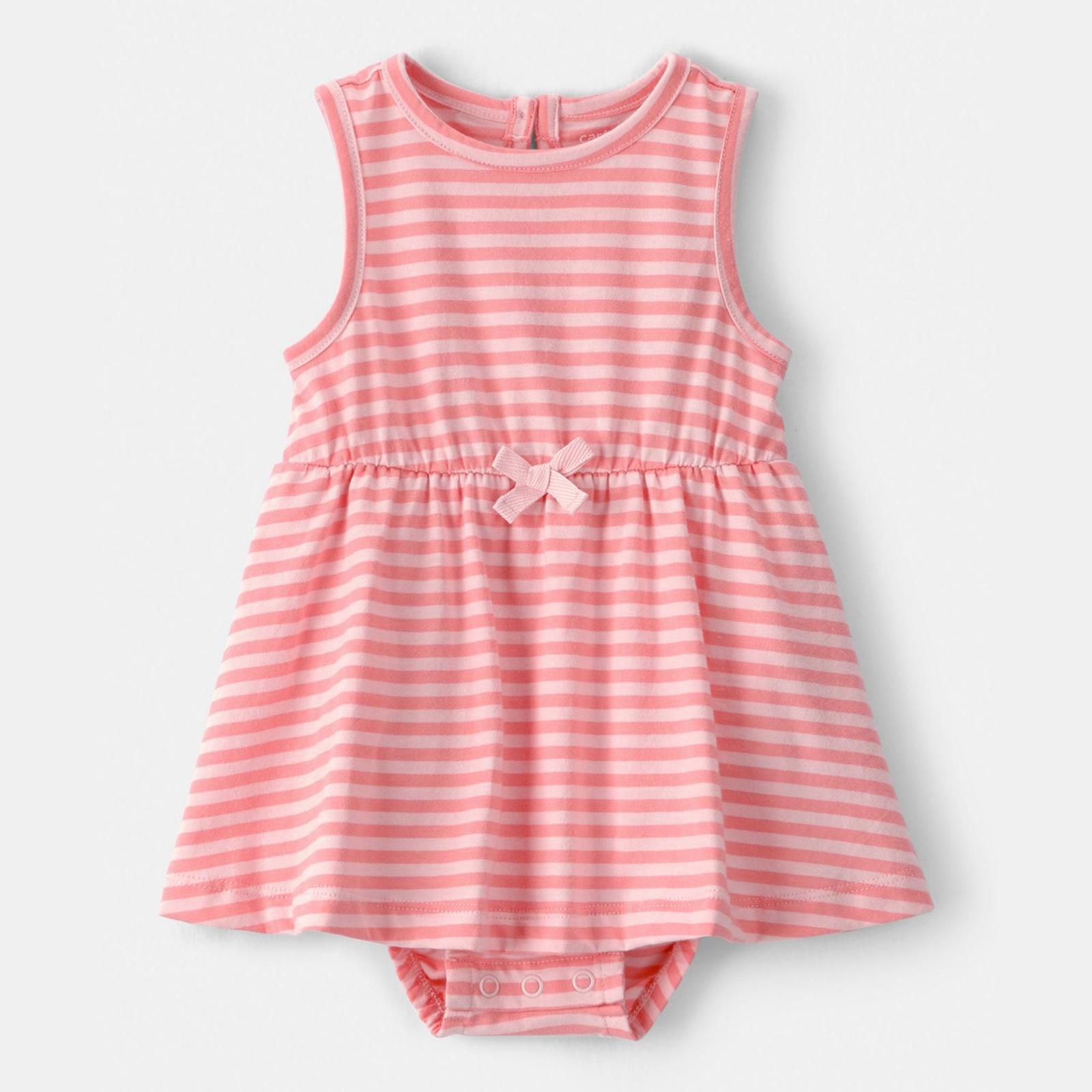 Baby Girl Carter’s Stripe Sleeveless Bodysuits Dress